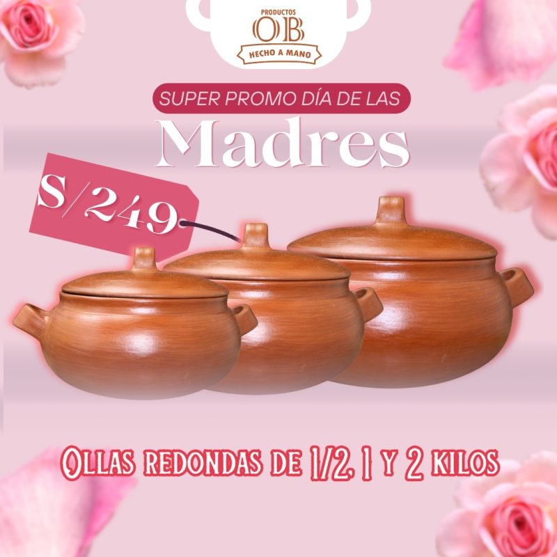 Promoción-Olla-de-barro-de-1/2-1-y-2 kilos