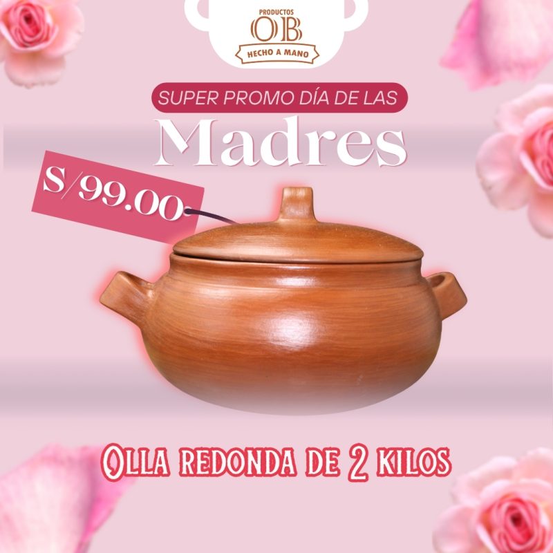 Olla redonda de 2 kilos
